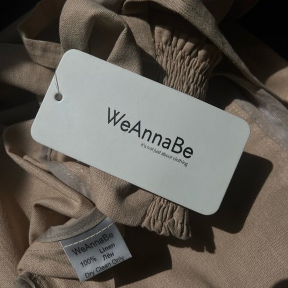 Three Piece Linen Set Size Small Top Blazer Pants - Picture 6 of 7